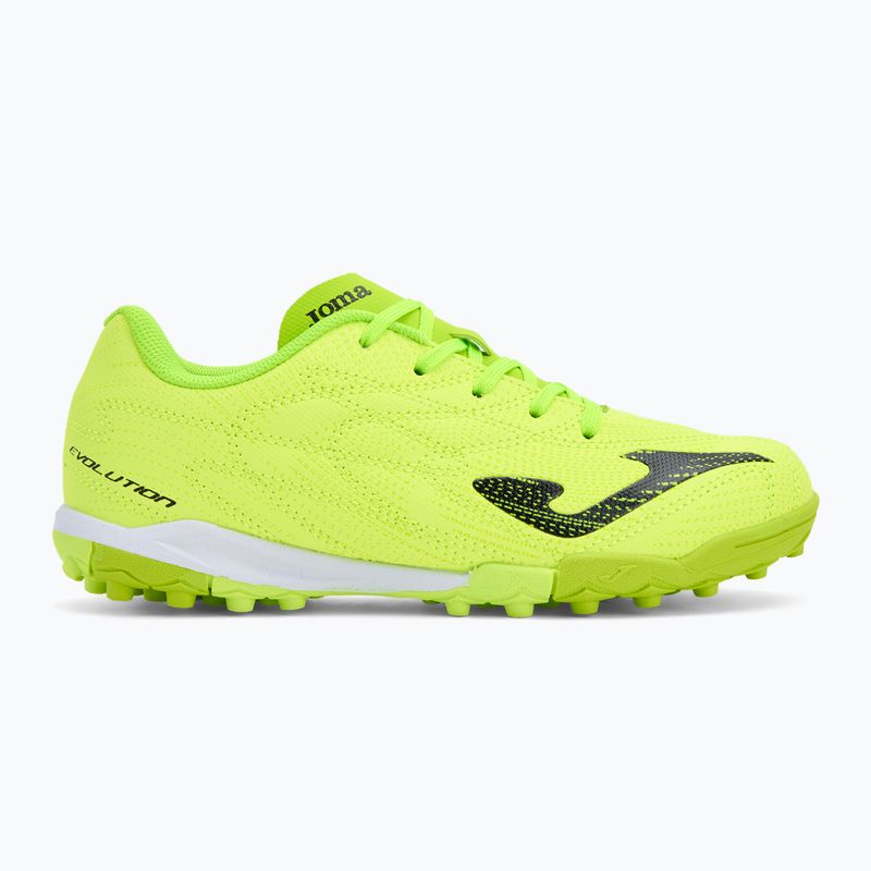 Кросівки футбольні дитячі Joma Evolution Jr TF fluor green 2