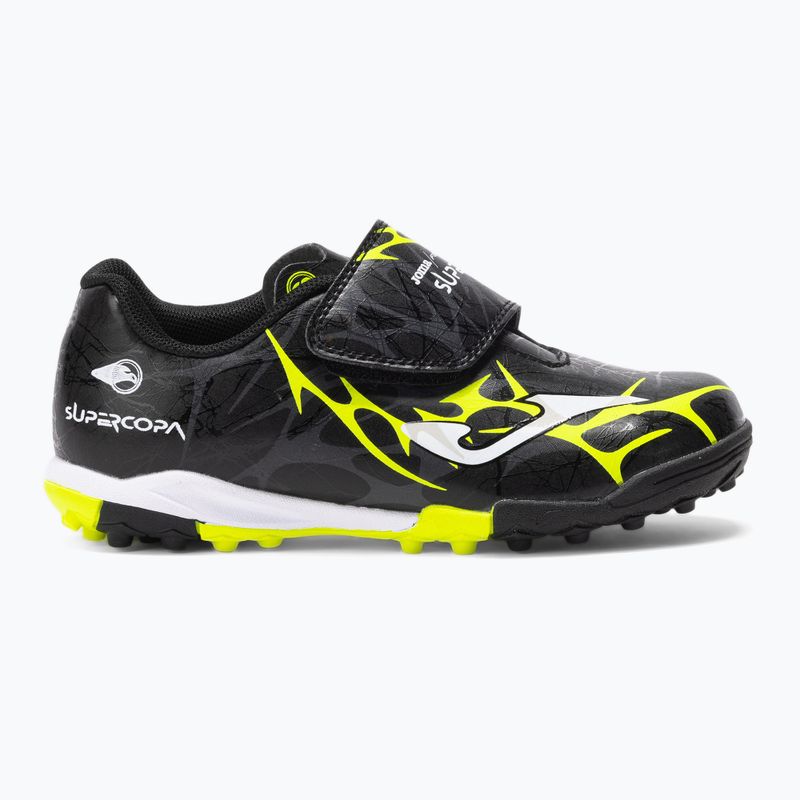 Кросівки футбольні дитячі Joma Super Copa Jr TF black / fluor yellow 8
