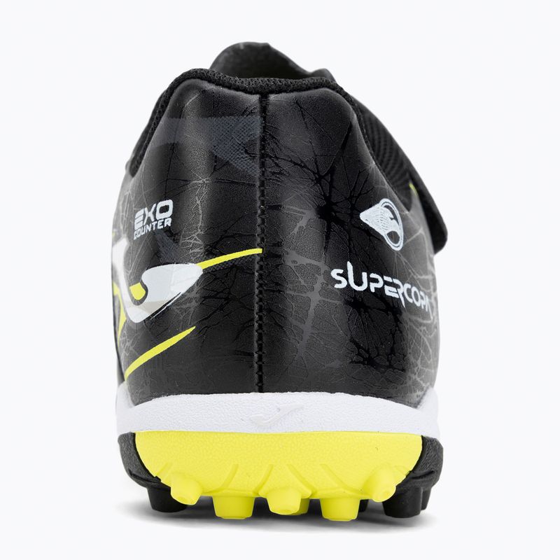 Кросівки футбольні дитячі Joma Super Copa Jr TF black / fluor yellow 6