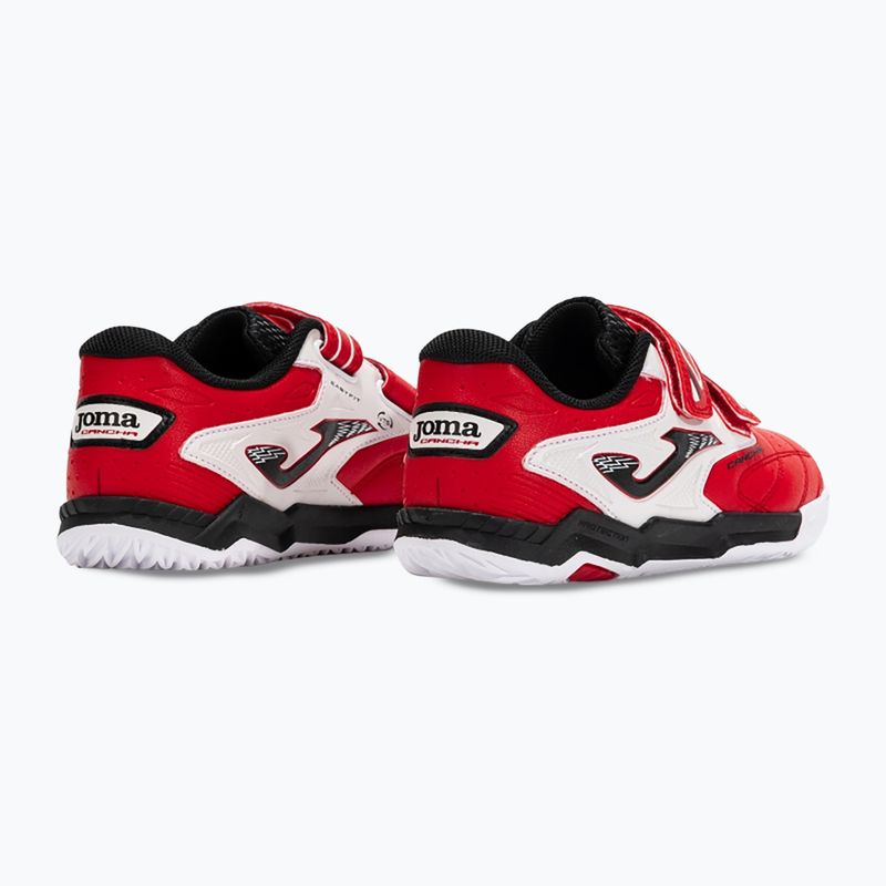 Кросівки футбольні дитячі Joma Cancha Jr IN red/white 10