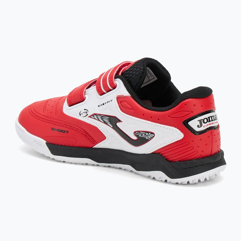 Кросівки футбольні дитячі Joma Cancha Jr IN red/white 3