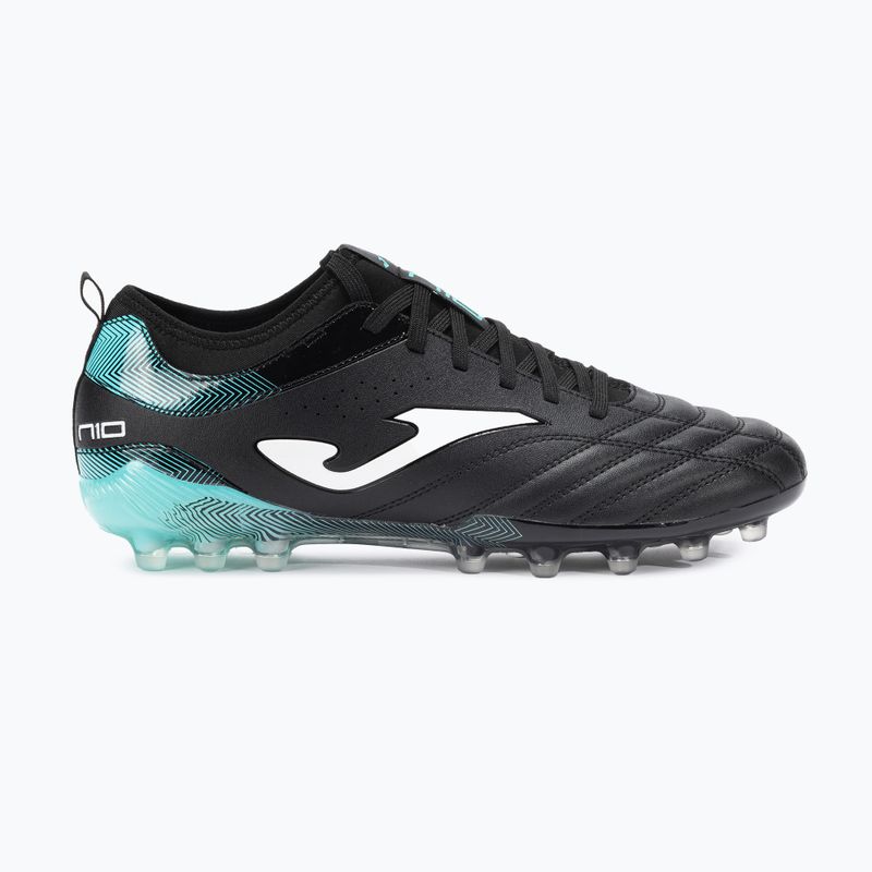 Кросівки футбольні чоловічі Joma Numero-10 FG black/turquoise 8