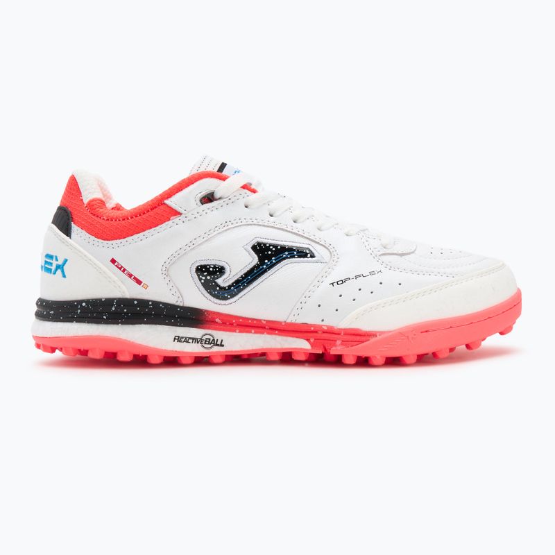 Кросівки футбольні чоловічі Joma Top Flex Rebound TF white / fluor coral 2