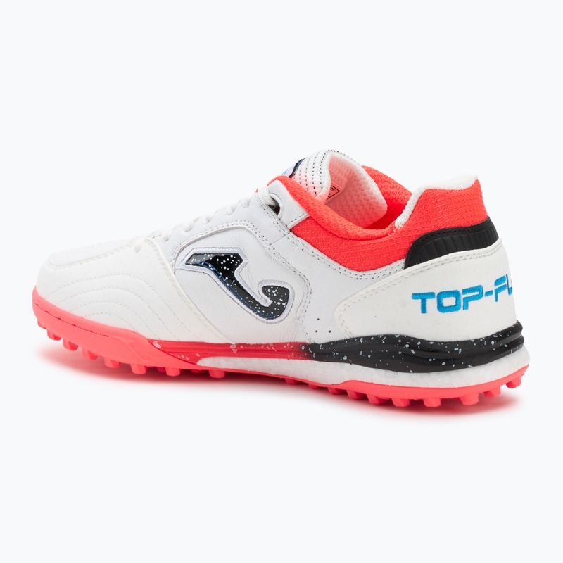 Кросівки футбольні чоловічі Joma Top Flex Rebound TF white / fluor coral 3