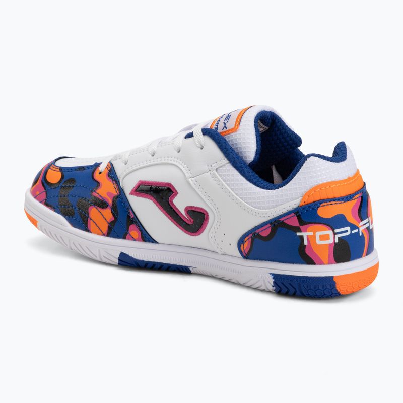 Кросівки футбольні дитячі Joma Top Flex Jr IN white-orange 3