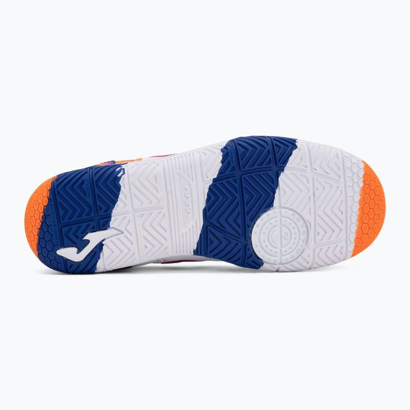 Кросівки футбольні дитячі Joma Top Flex Jr IN white-orange 4