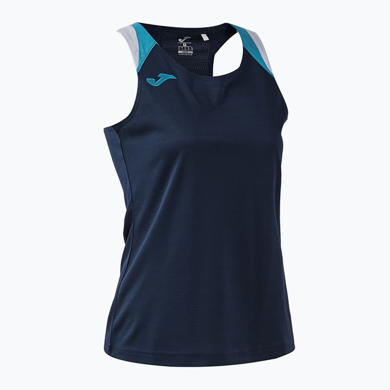 Футболка для тенісу жіноча Joma Terra Tank Top dark navy/turquoise fluor 3