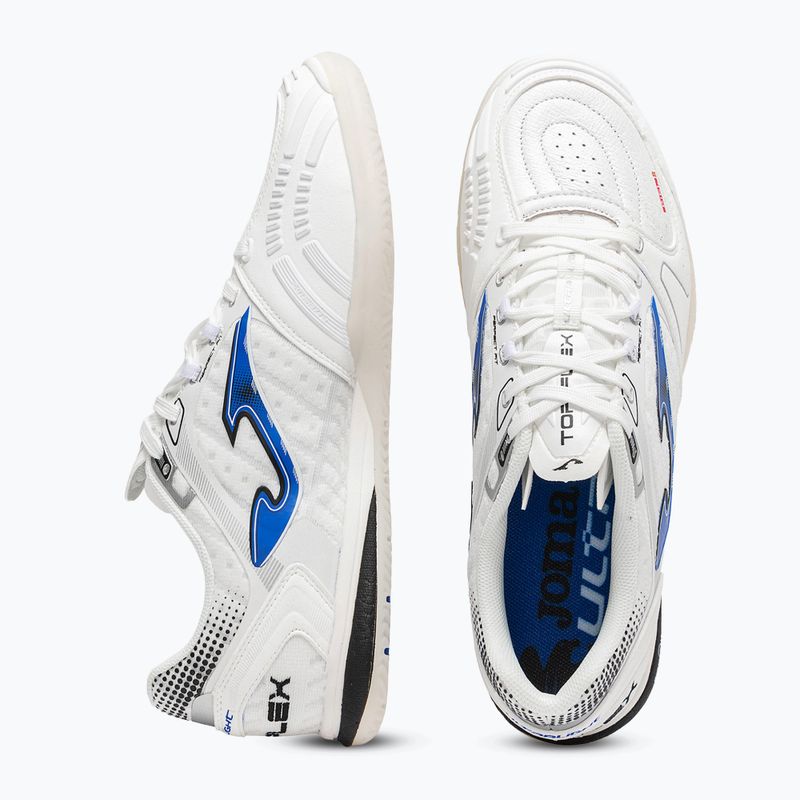Кросівки футбольні чоловічі Joma Top Flex Ultralight Indoor white/royal blue 4