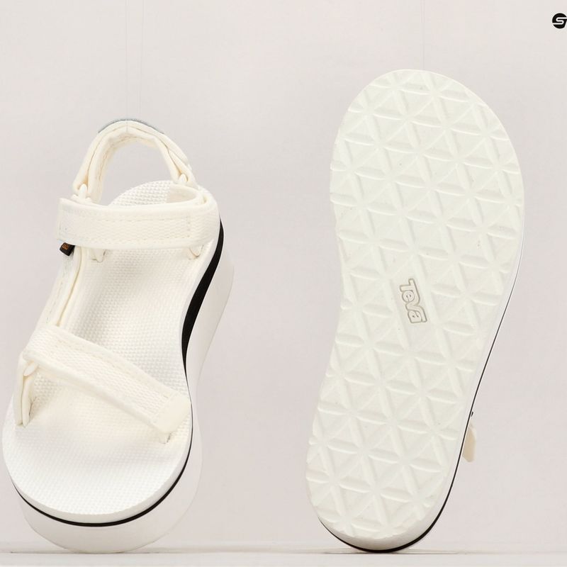 Яскраві білі жіночі трекінгові сандалі Teva Flatform Universal Mesh Print 11