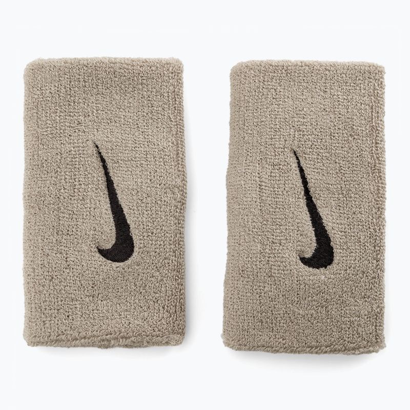 Пов'язка (напульсник) на руку Nike Swoosh Doublewide Wristbands 2 Pk сіра NNN05078 2