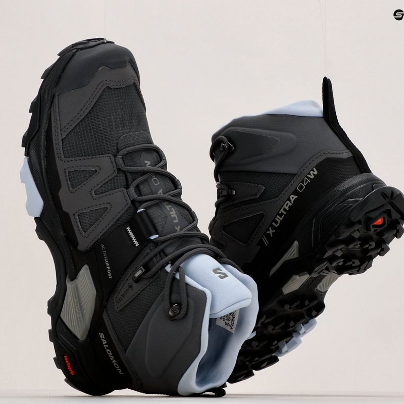 Взуття трекінгове жіноче Salomon X Ultra 4 Mid GTX magnet/black/zen 19