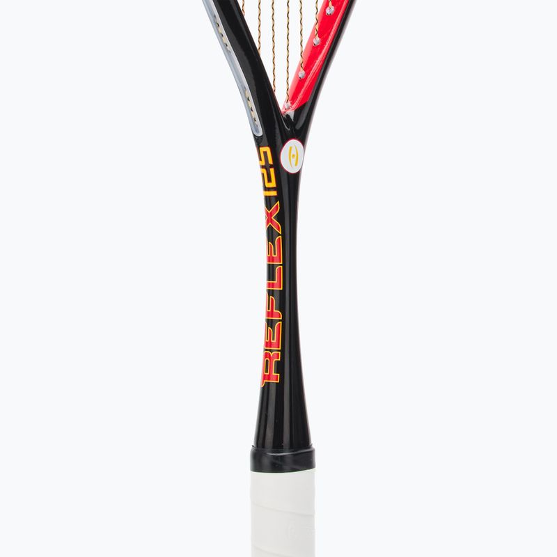 Ракетка для сквошу Harrow Reflex 125 Tarek Momen Signature чорна/червона/жовта 4