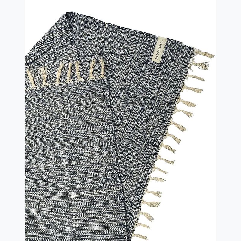 Плед для йоги JadeYoga Recycled Cotton Hand Loomed Yoga midnight blue 2