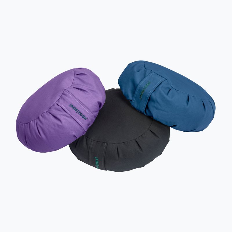 Подушка для медитації JadeYoga Organic Cotton Round Zafu Meditation Cushion black 2