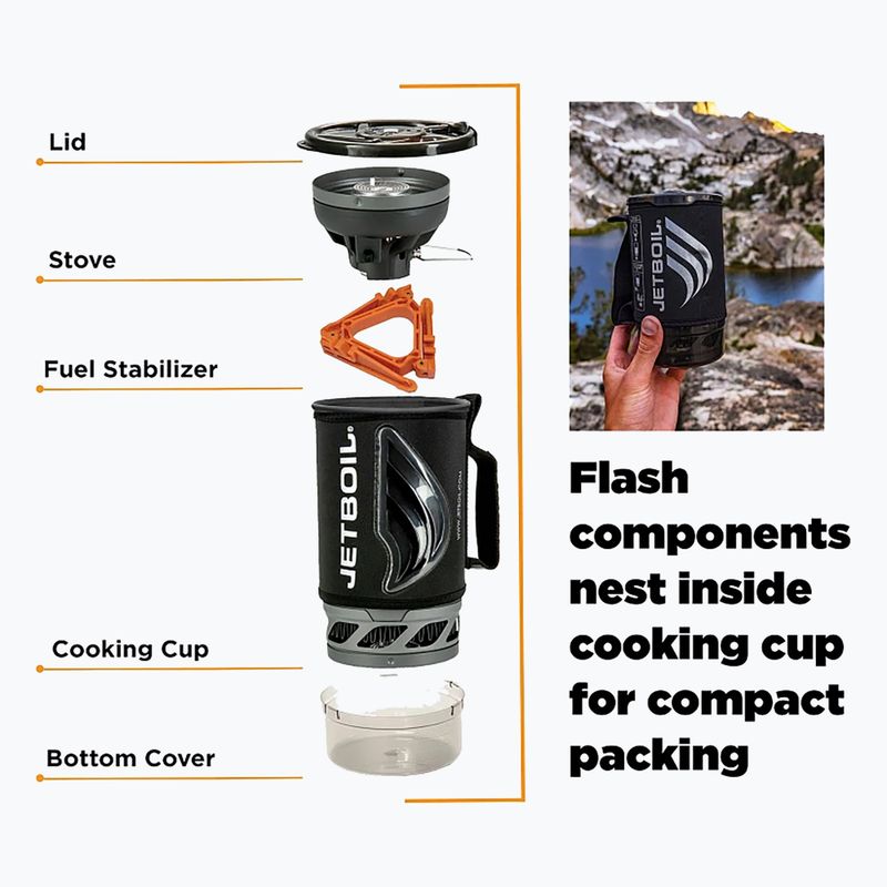 Туристична плита Jetboil New Flash Personal Cooking System темний камуфляж 7