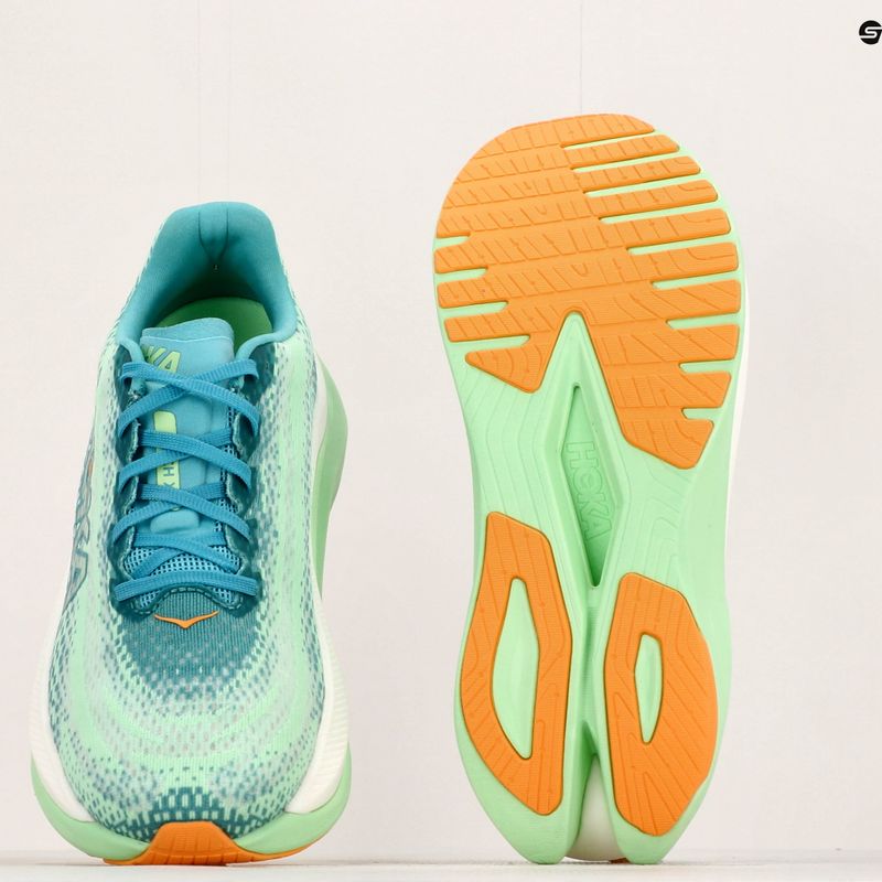 Чоловічі бігові кросівки HOKA Mach X океанський туман/лаймове сяйво 25