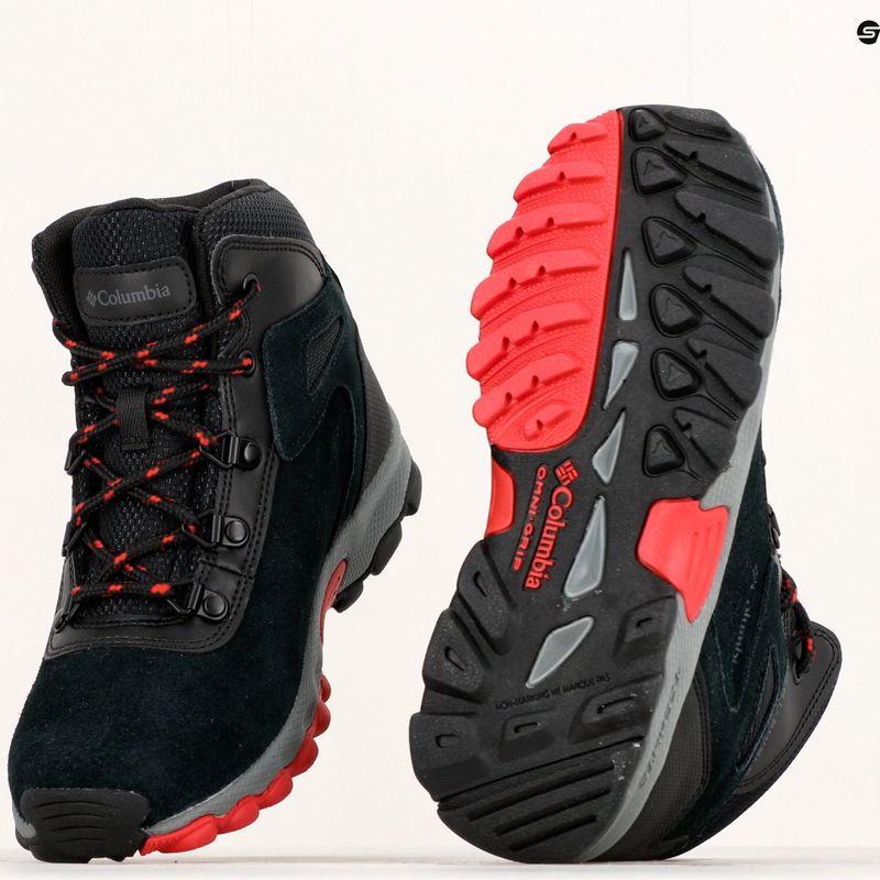 Взуття туристичне дитяче Columbia Newton Ridge Amped black/mountain red 21