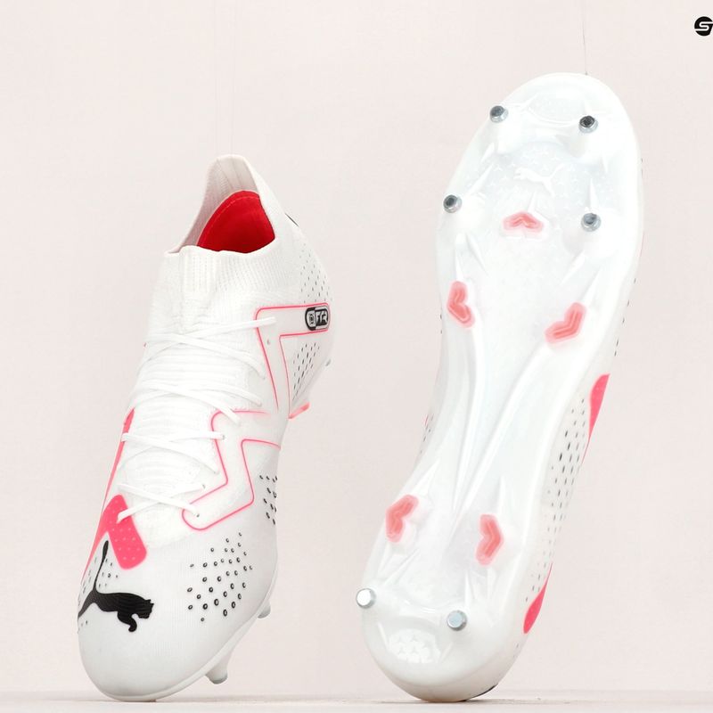 Футбольні бутси чоловічі PUMA Future Match MxSg puma white/puma black/fire orchid 12