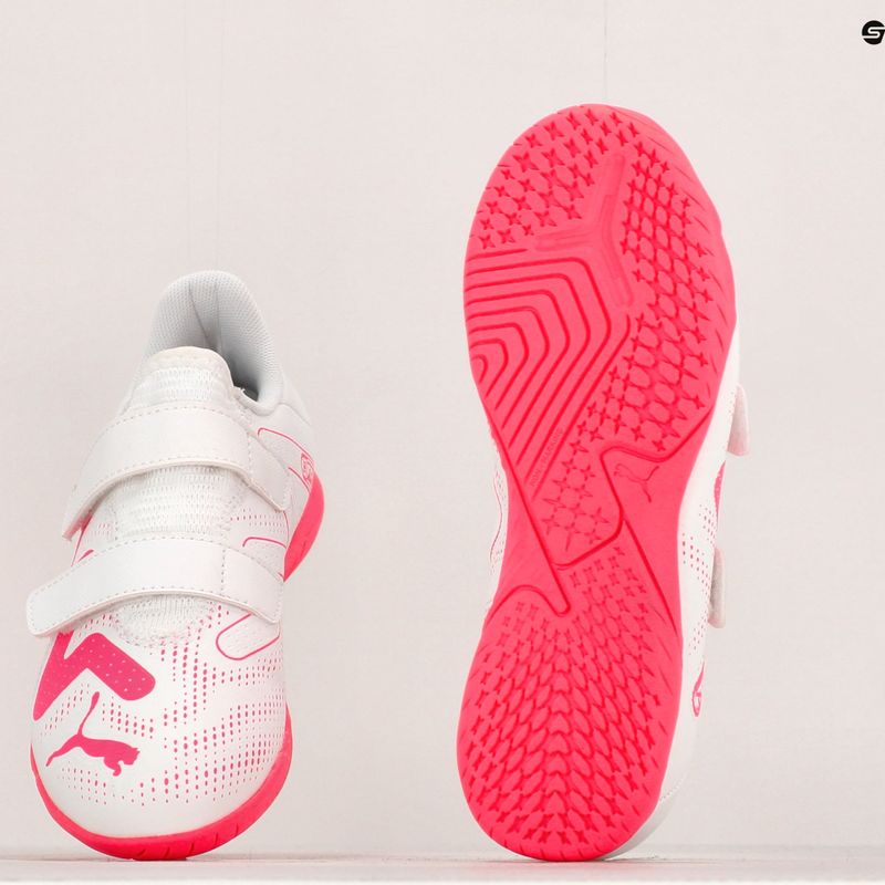 Футбольні бутси дитячі PUMA Future Play It V Jr puma white/fire orchid 15