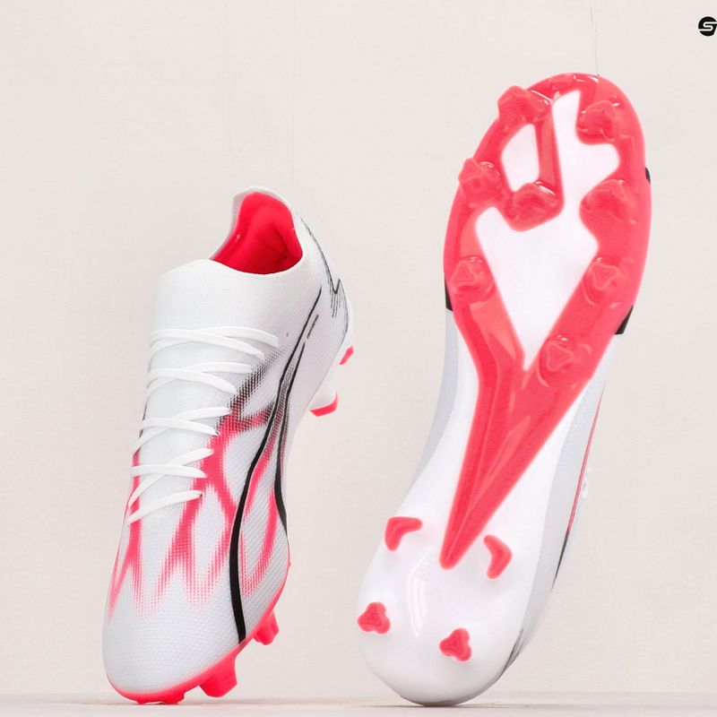 Футбольні бутси чоловічі PUMA Ultra Match Fg/Ag puma white/puma black/fire orchid 16