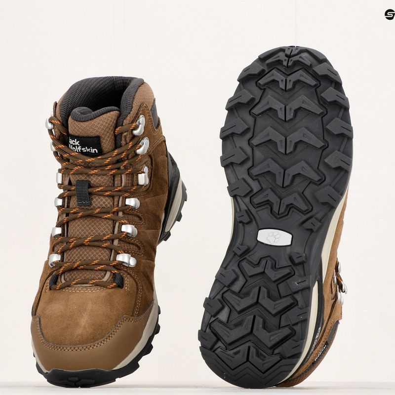 Жіночі трекінгові черевики Jack Wolfskin Refugio Texapore Mid brown/apricot 17