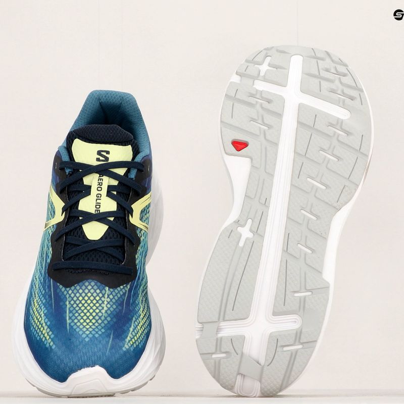 Кросівки для бігу чоловічі Salomon Aero Glide blue ashes/dark sapphire/sunny lime 22