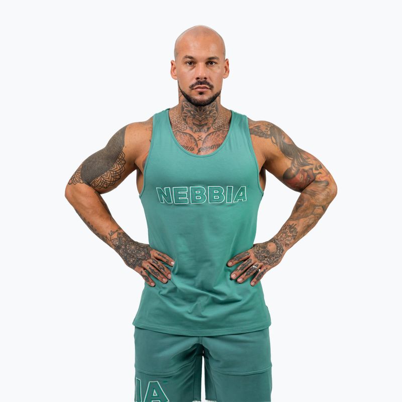 Чоловіча тренувальна майка NEBBIA Strenght зелена 3