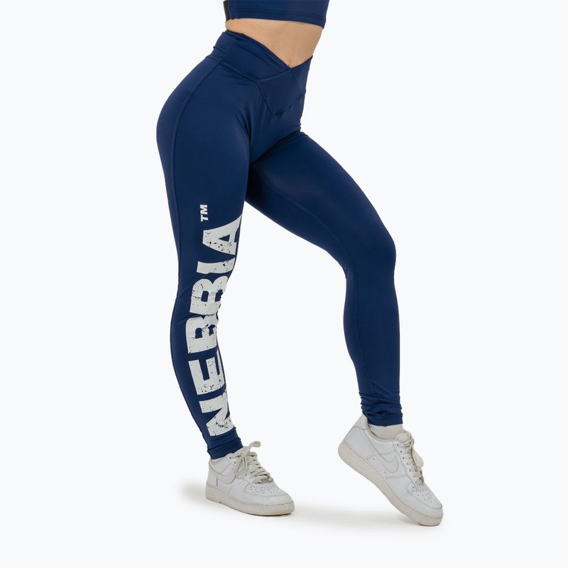 Легінси для тренувань жіночі NEBBIA Glute Check High Waisted dark blue