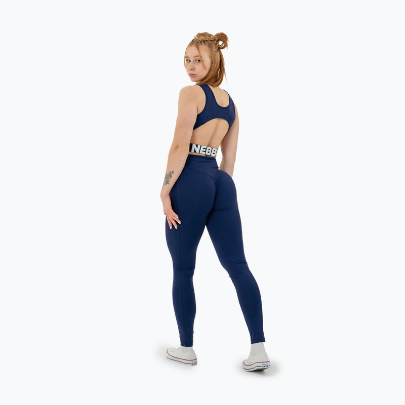 Легінси для тренувань жіночі NEBBIA Glute Check High Waisted dark blue 3