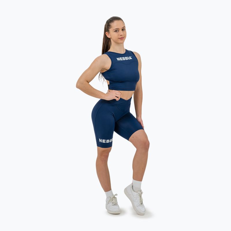 Топ для тренувань жіночий NEBBIA Gym Therapy Cropped dark blue 2