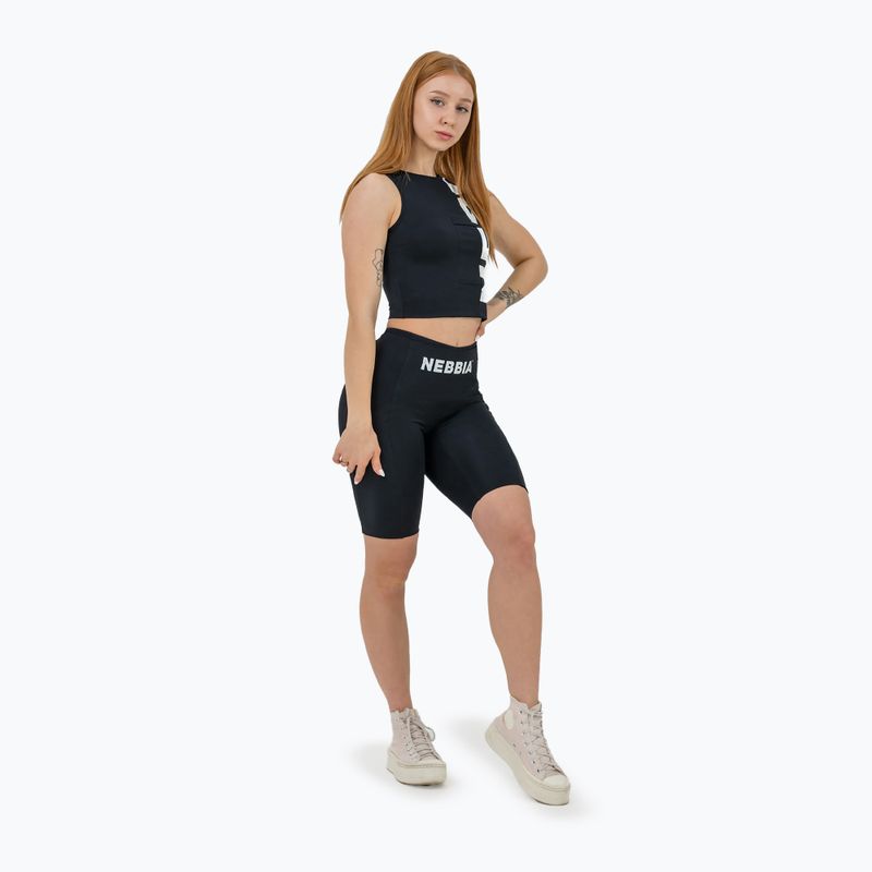 Шорти для тренувань жіночі NEBBIA High Waisted Biker 10″ Gym Therapy black 2