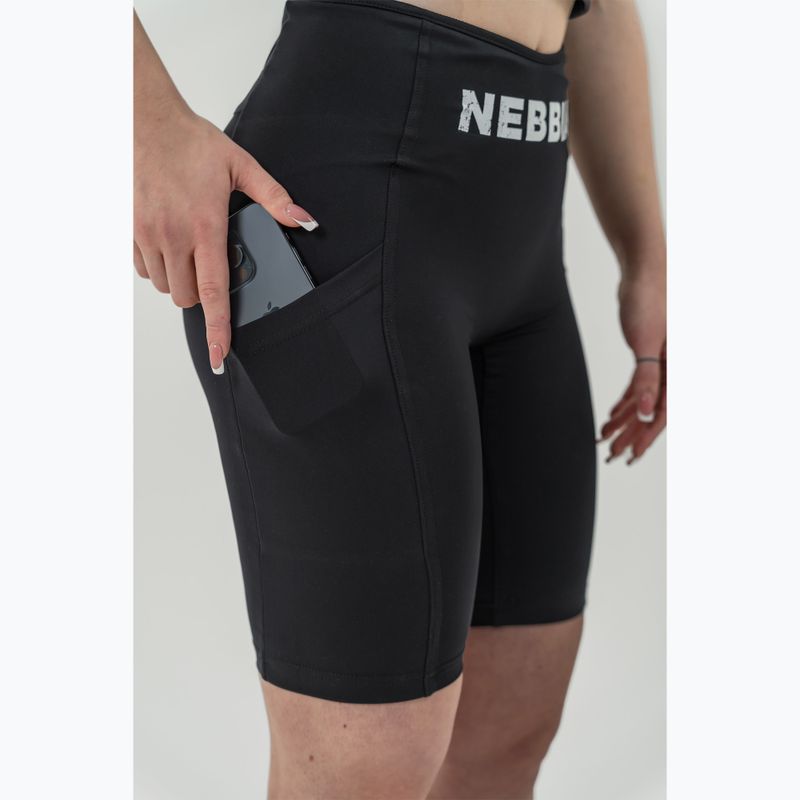 Шорти для тренувань жіночі NEBBIA High Waisted Biker 10″ Gym Therapy black 6