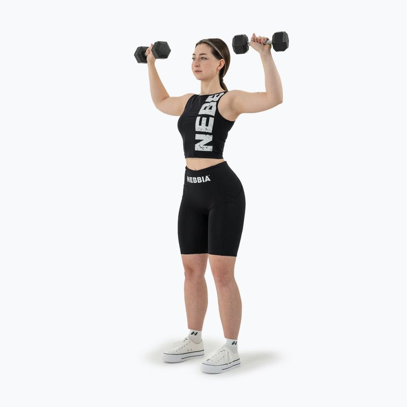 Шорти для тренувань жіночі NEBBIA High Waisted Biker 10″ Gym Therapy black 10