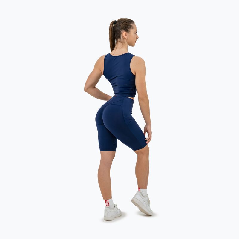 Шорти для тренувань жіночі NEBBIA High Waisted Biker 10″ Gym Therapy dark blue 12
