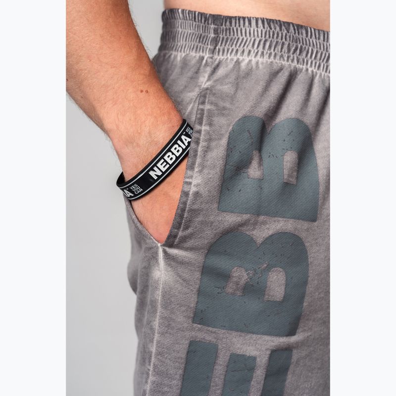 Шорти для тренувань чоловічі NEBBIA Washed-Off NO BS light grey 5
