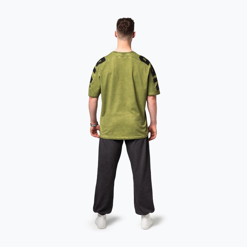 Футболка для тренувань чоловіча NEBBIA Washed-Off Lifting Club green 3