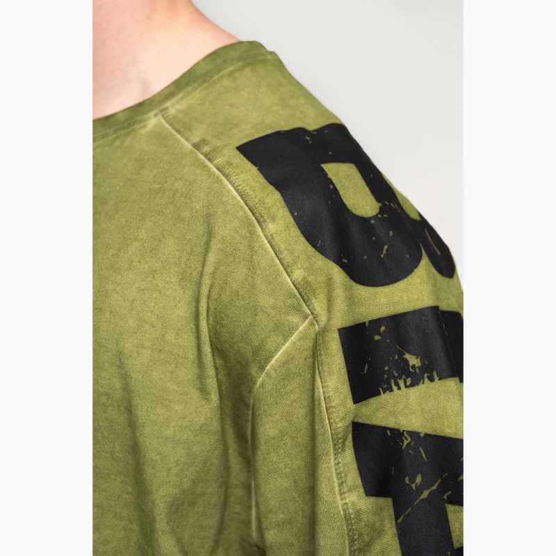 Футболка для тренувань чоловіча NEBBIA Washed-Off Lifting Club green 6