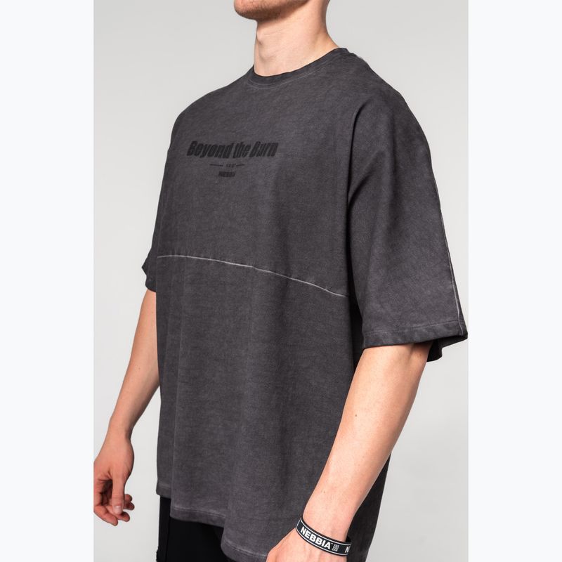 Футболка для тренувань чоловіча NEBBIA Washed-Off Heavyweight No Shortcuts black 4