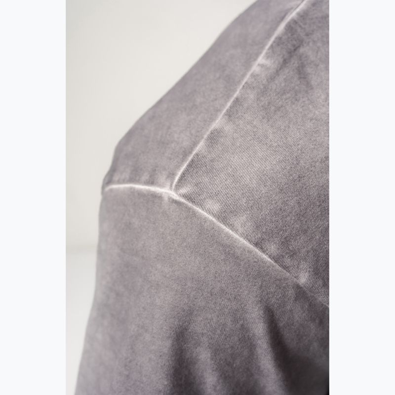 Футболка для тренувань чоловіча NEBBIA Washed-Off Heavyweight Grind light grey 5