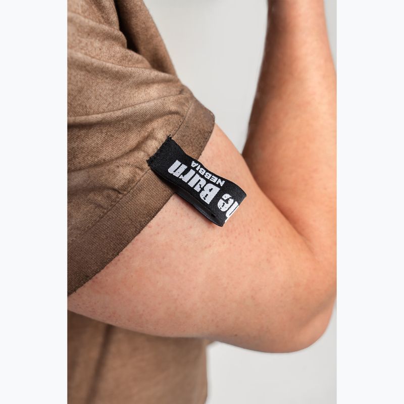 Футболка для тренувань чоловіча NEBBIA Washed-Off Max Out light brown 6