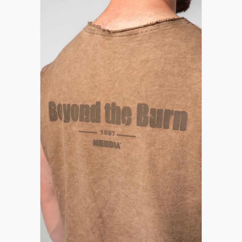 Топ для тренувань чоловічий Washed-Off Beastin light brown 4