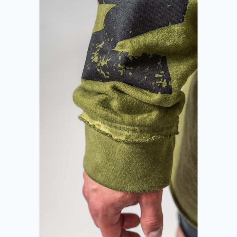 Кофта для тренувань чоловіча NEBBIA Washed-Off Hoodie NO BS green 7
