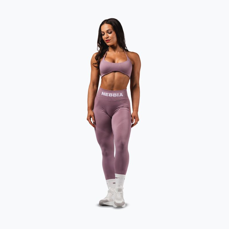 Легінси для тренувань жіночі NEBBIA Flow Seamless Hight Waist Push Up pink 2
