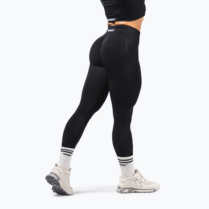 Легінси для тренувань жіночі NEBBIA Flow Seamless Push Up Black 3