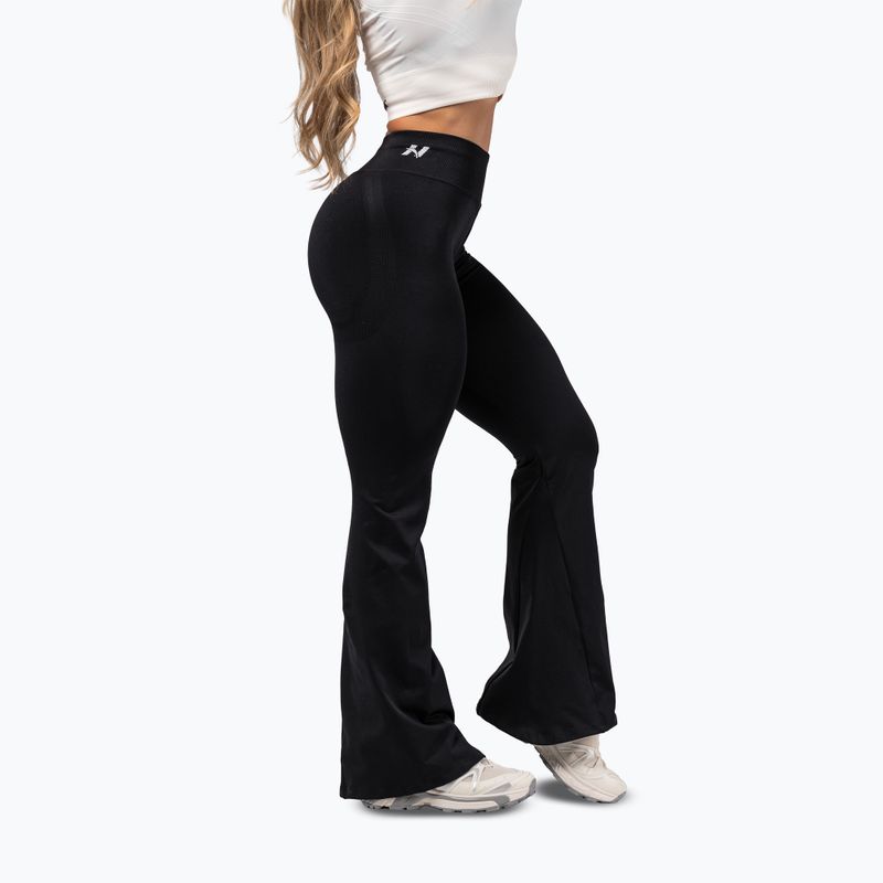 Легінси для тренувань жіночі NEBBIA Flow Seamless High Waist Sculpting Flared Black 4
