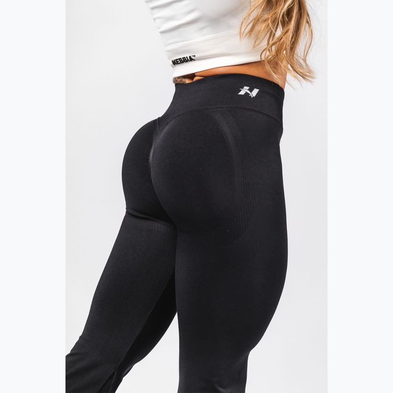 Легінси для тренувань жіночі NEBBIA Flow Seamless High Waist Sculpting Flared Black 5