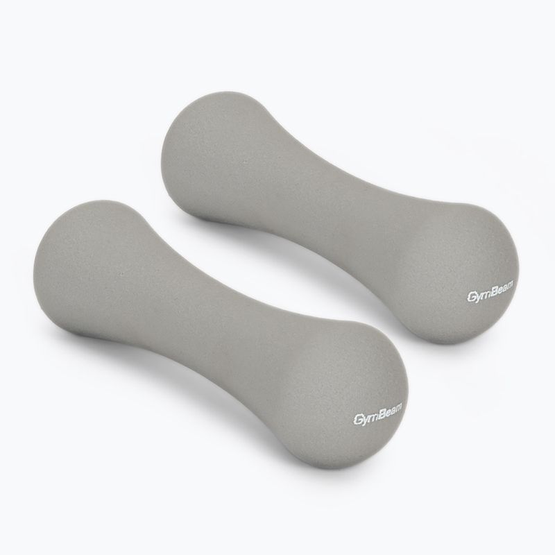 Гантелі GymBeam Neoprene Dumbbells 2 x 1 kg light grey