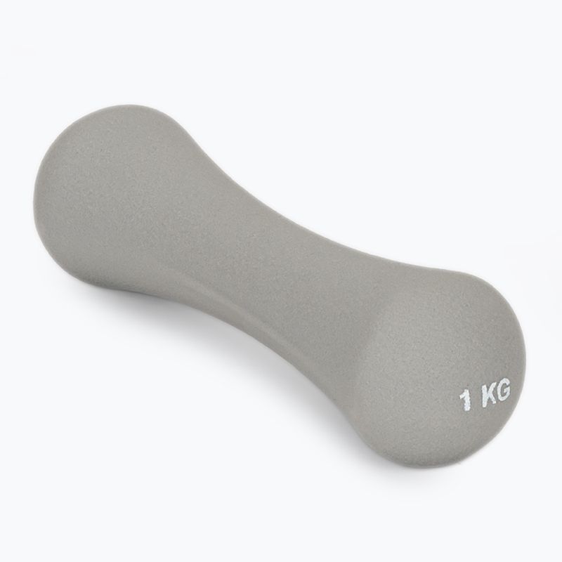 Гантелі GymBeam Neoprene Dumbbells 2 x 1 kg light grey 4