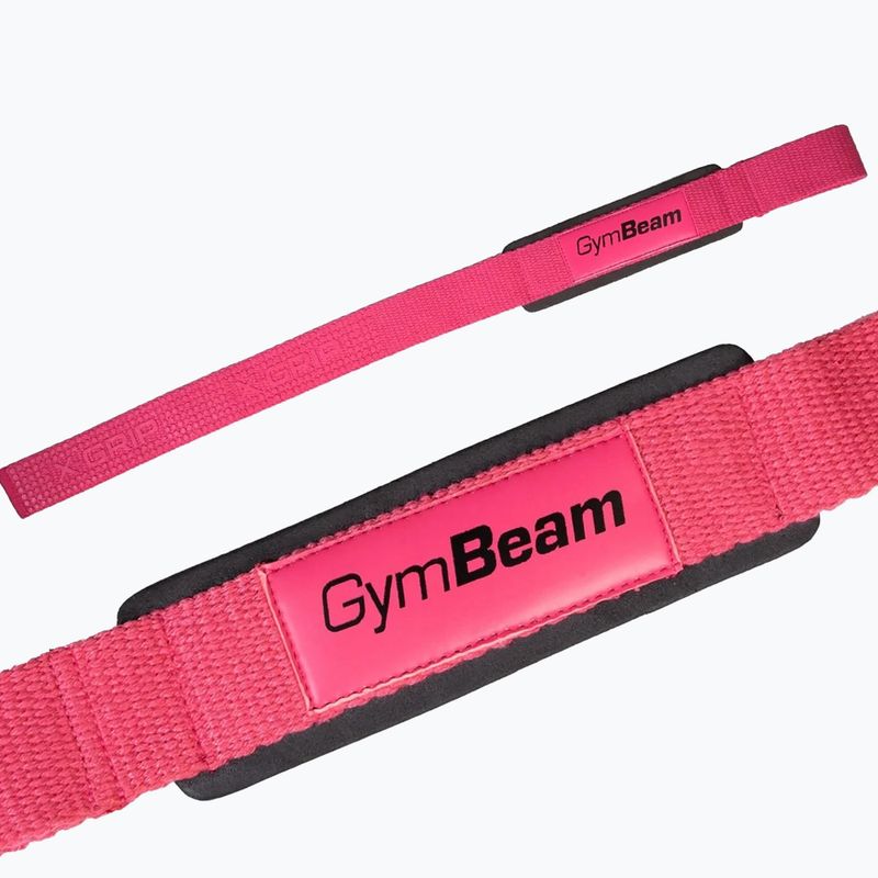 Ремені для важкої атлетики GymBeam X-Grip pink 2