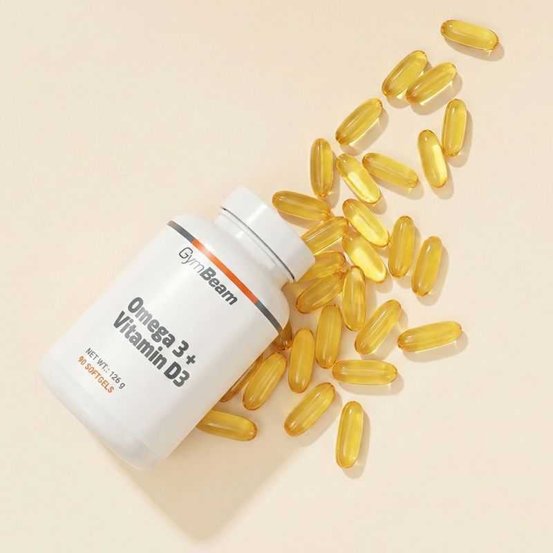 Жирні кислоти + вітамін D3 — дієтична добавка GymBeam Omega 3 + D3 90 kapsułek 2